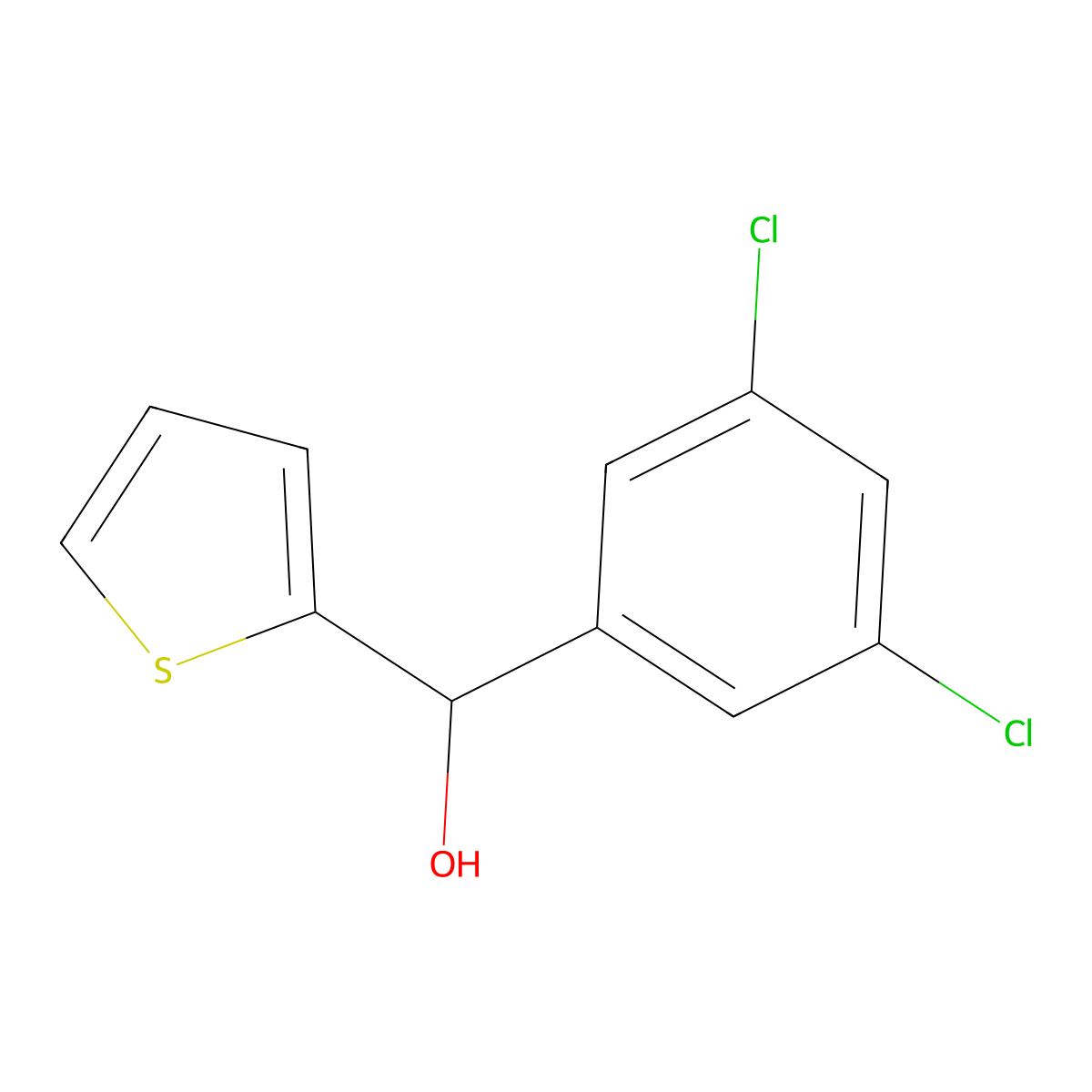 (3,5-Dichlorophenyl)(thiophen-2-yl)methanol molecular structure, CAS 1250544-03-6