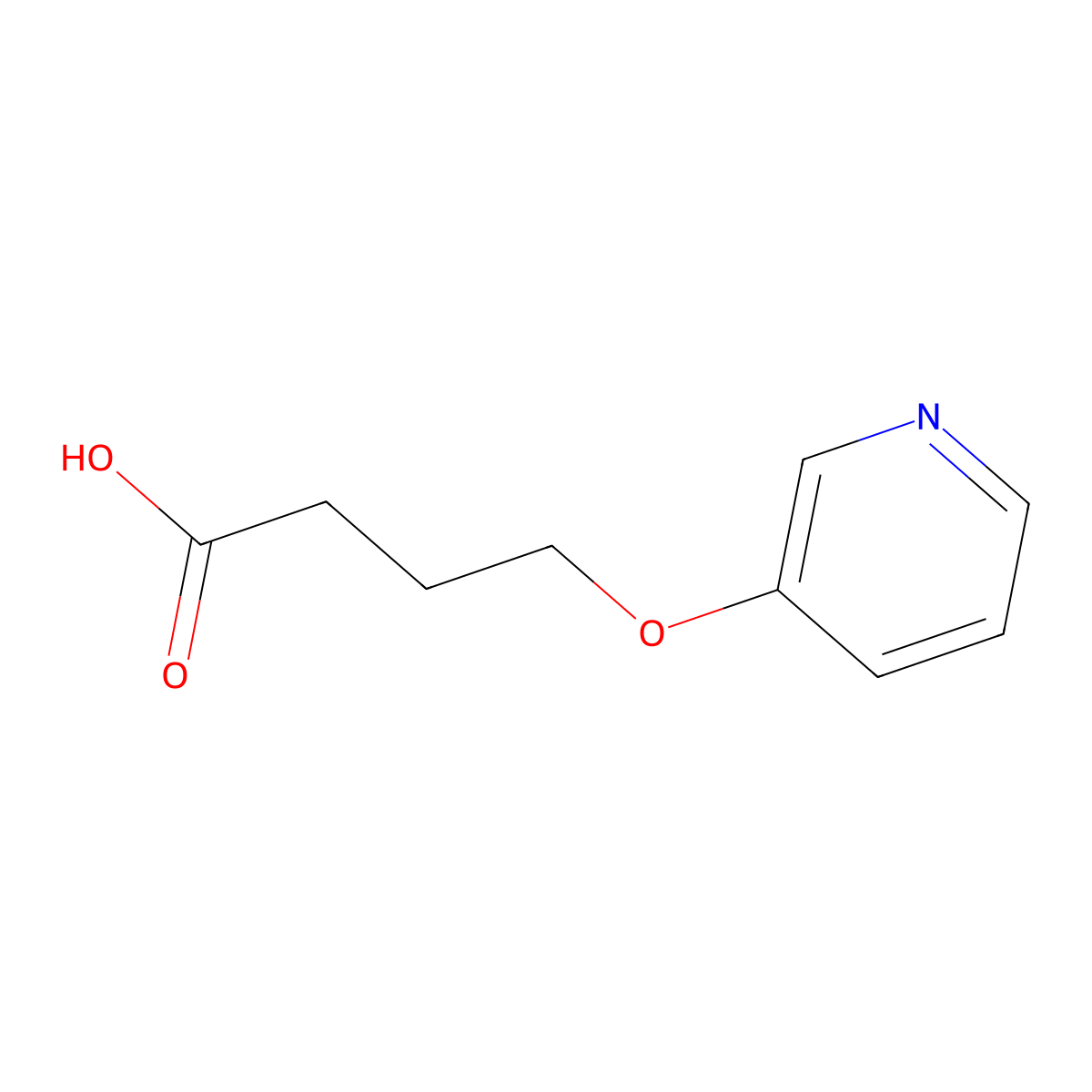 4-(Pyridin-3-yloxy)butanoic acid molecular structure, CAS 1250546-24-7