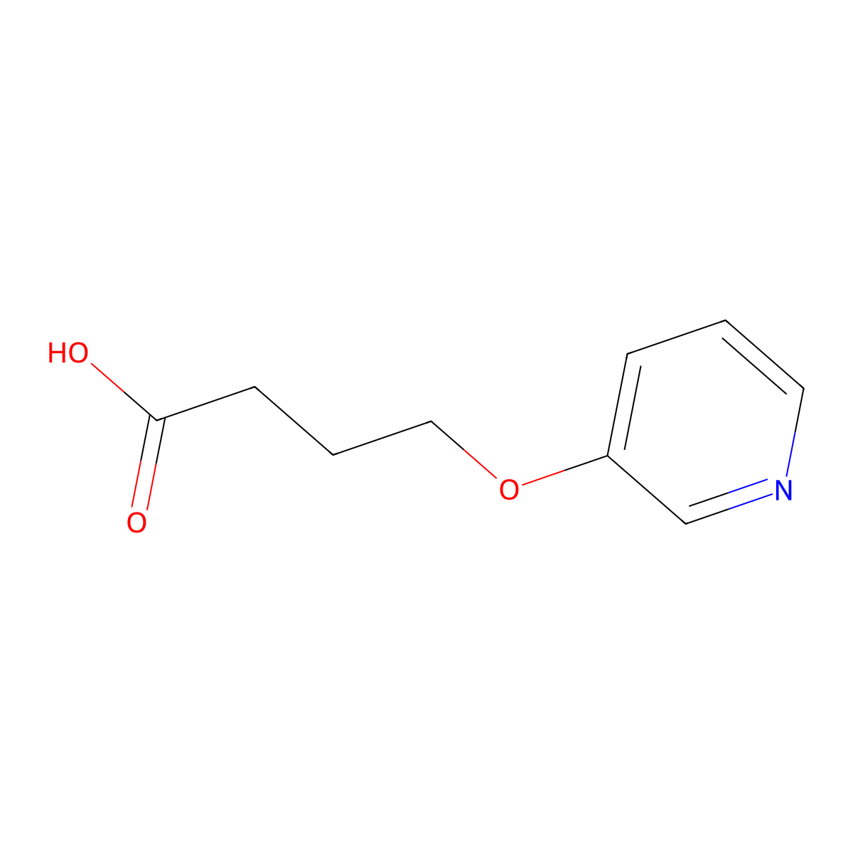 4-(Pyridin-3-yloxy)butanoic acid molecular structure, CAS 1250546-24-7