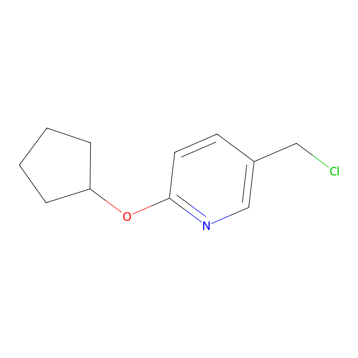 5-(Chloromethyl)-2-(cyclopentyloxy)pyridine molecular structure, CAS 1250546-74-7