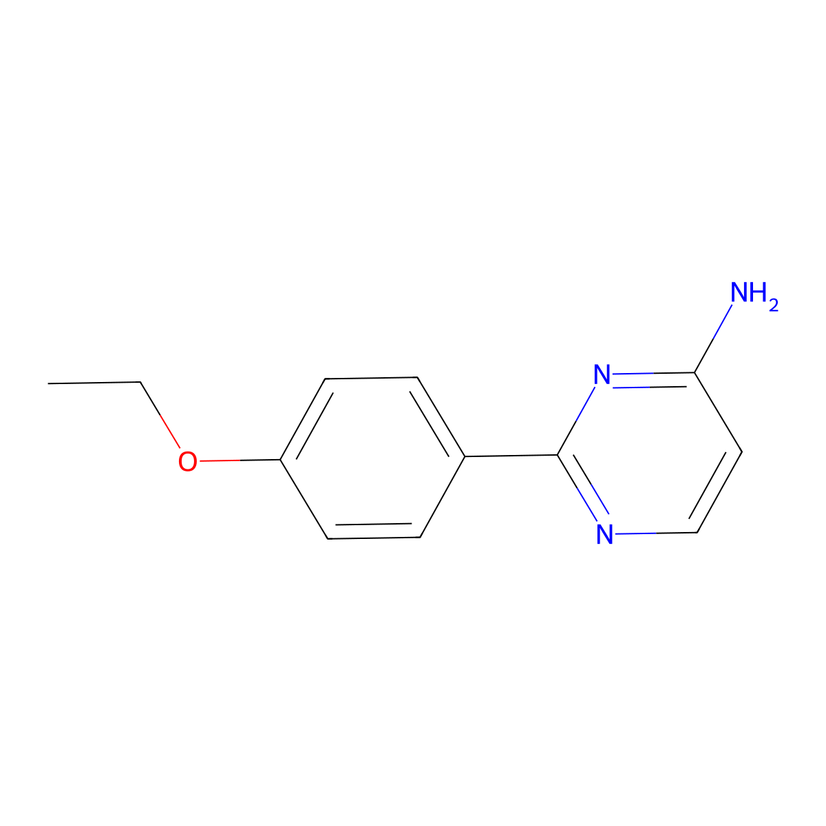 2-(4-Ethoxyphenyl)pyrimidin-4-amine molecular structure, CAS 1250550-04-9