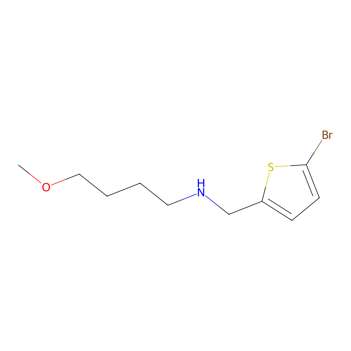 [(5-Bromothiophen-2-yl)methyl](4-methoxybutyl)amine molecular structure, CAS 1250550-40-3