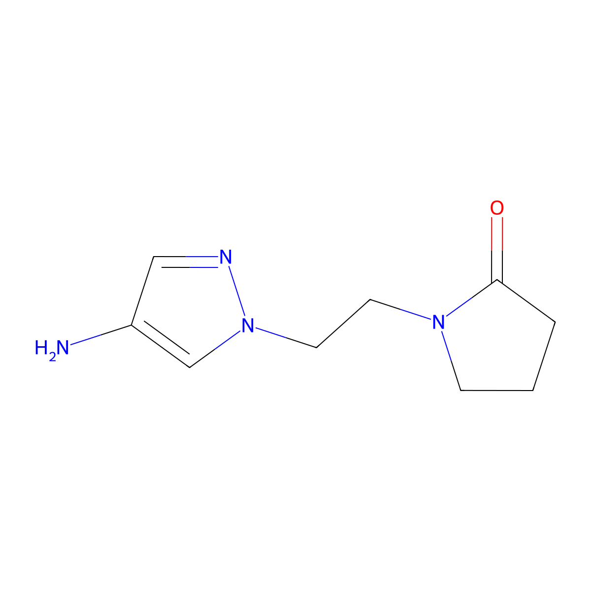 1-[2-(4-Amino-1H-pyrazol-1-YL)ethyl]pyrrolidin-2-one molecular structure, CAS 1250550-94-7