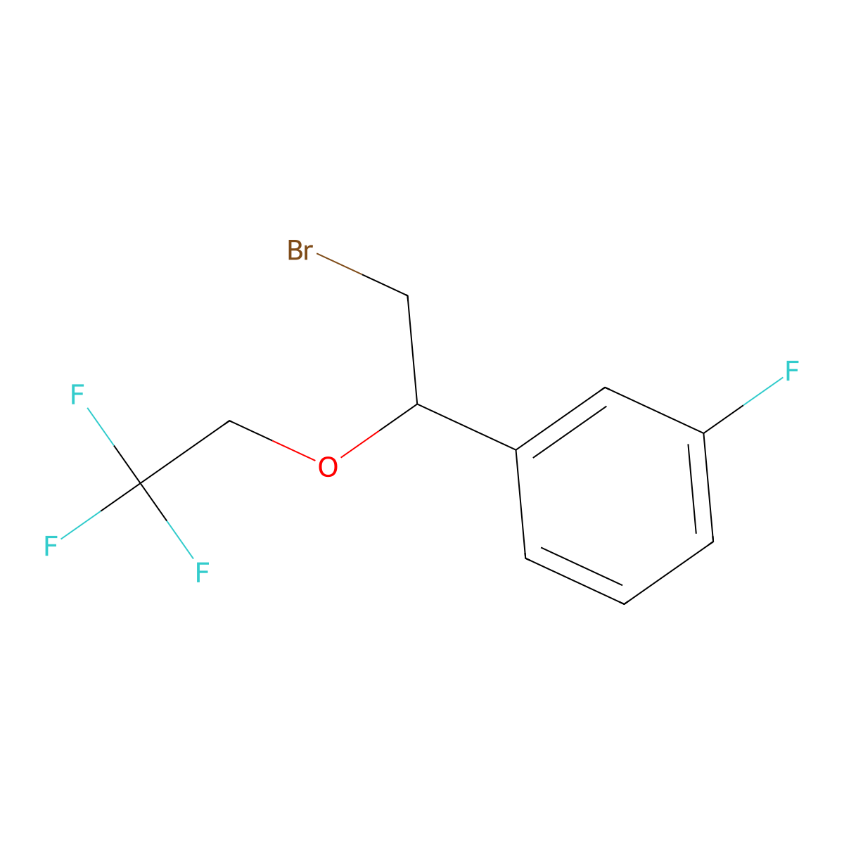 1-(2-Bromo-1-(2,2,2-trifluoroethoxy)ethyl)-3-fluorobenzene molecular structure, CAS 1250551-55-3