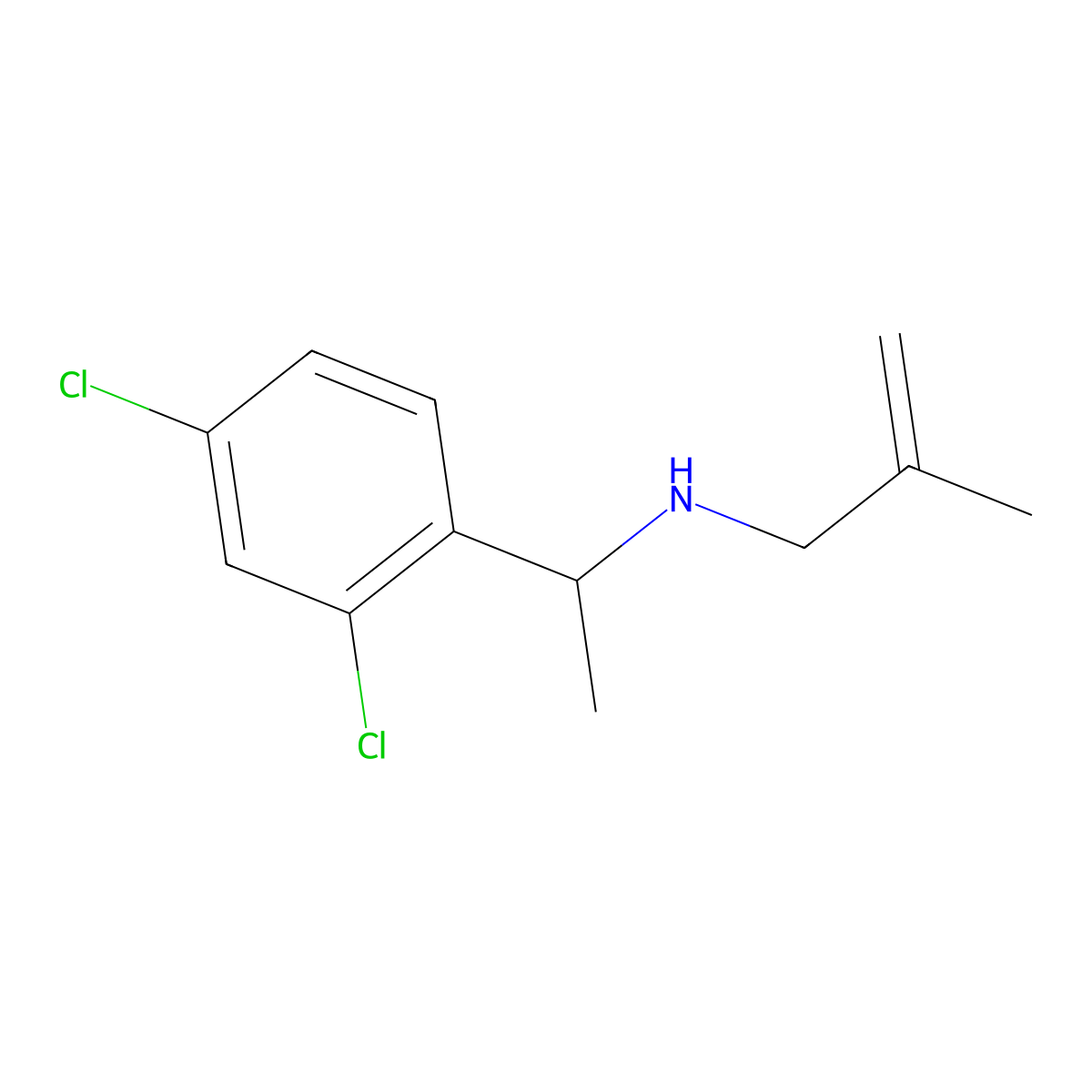 [1-(2,4-Dichlorophenyl)ethyl](2-methylprop-2-en-1-yl)amine molecular structure, CAS 1250553-70-8