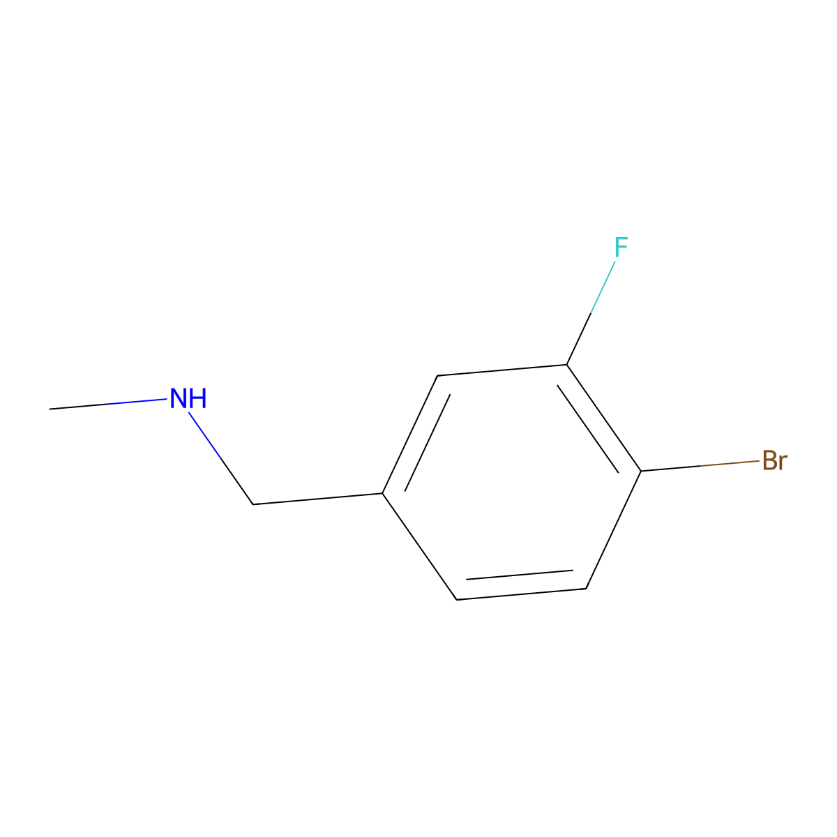 [(4-Bromo-3-fluorophenyl)methyl](methyl)amine molecular structure, CAS 1250555-28-2