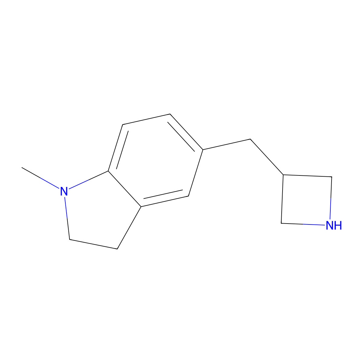 5-(Azetidin-3-ylmethyl)-1-methylindoline molecular structure, CAS 1250555-82-8