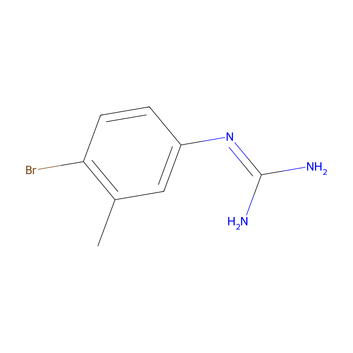 1-(4-Bromo-3-methylphenyl)guanidine molecular structure, CAS 1250558-19-0