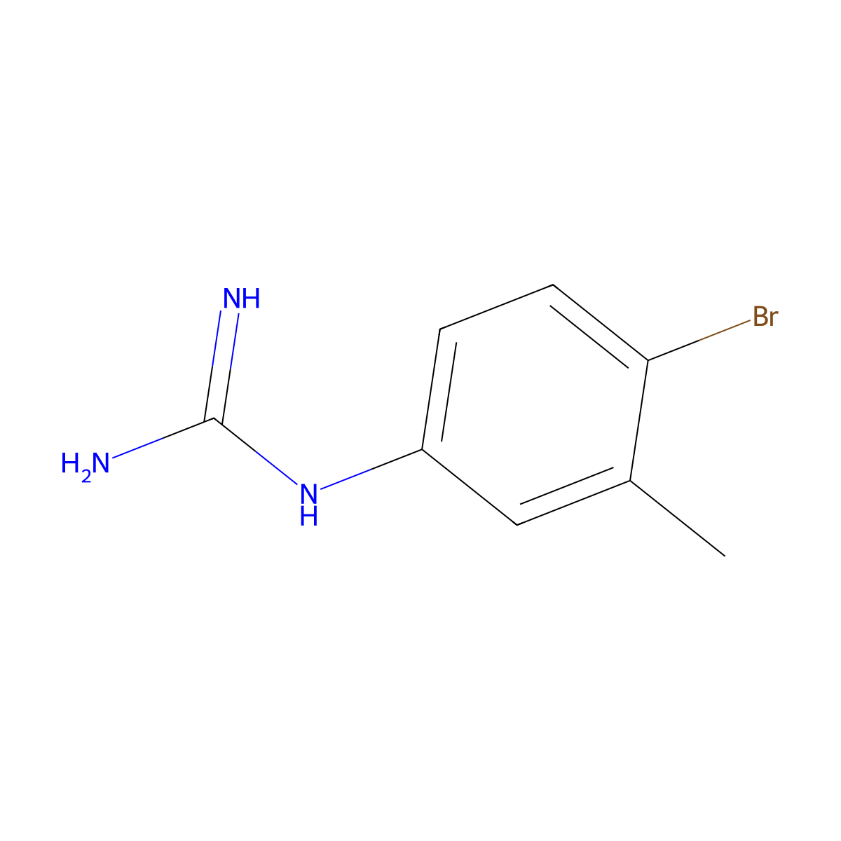 1-(4-Bromo-3-methylphenyl)guanidine molecular structure, CAS 1250558-19-0
