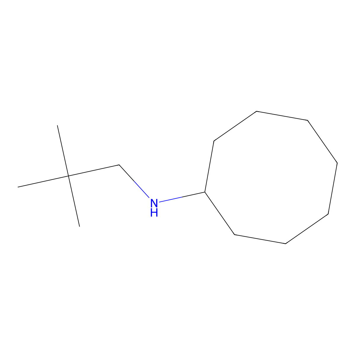 N-(2,2-dimethylpropyl)cyclooctanamine molecular structure, CAS 1250559-91-1