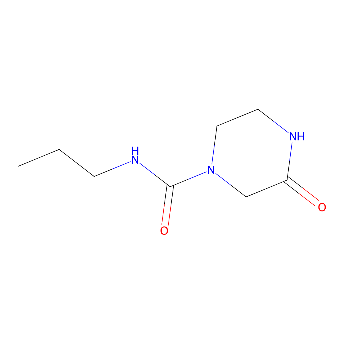 3-oxo-N-propylpiperazine-1-carboxamide molecular structure, CAS 1250560-56-5