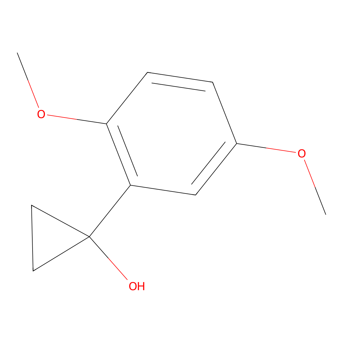 1-(2,5-Dimethoxyphenyl)cyclopropan-1-ol molecular structure, CAS 1250560-65-6