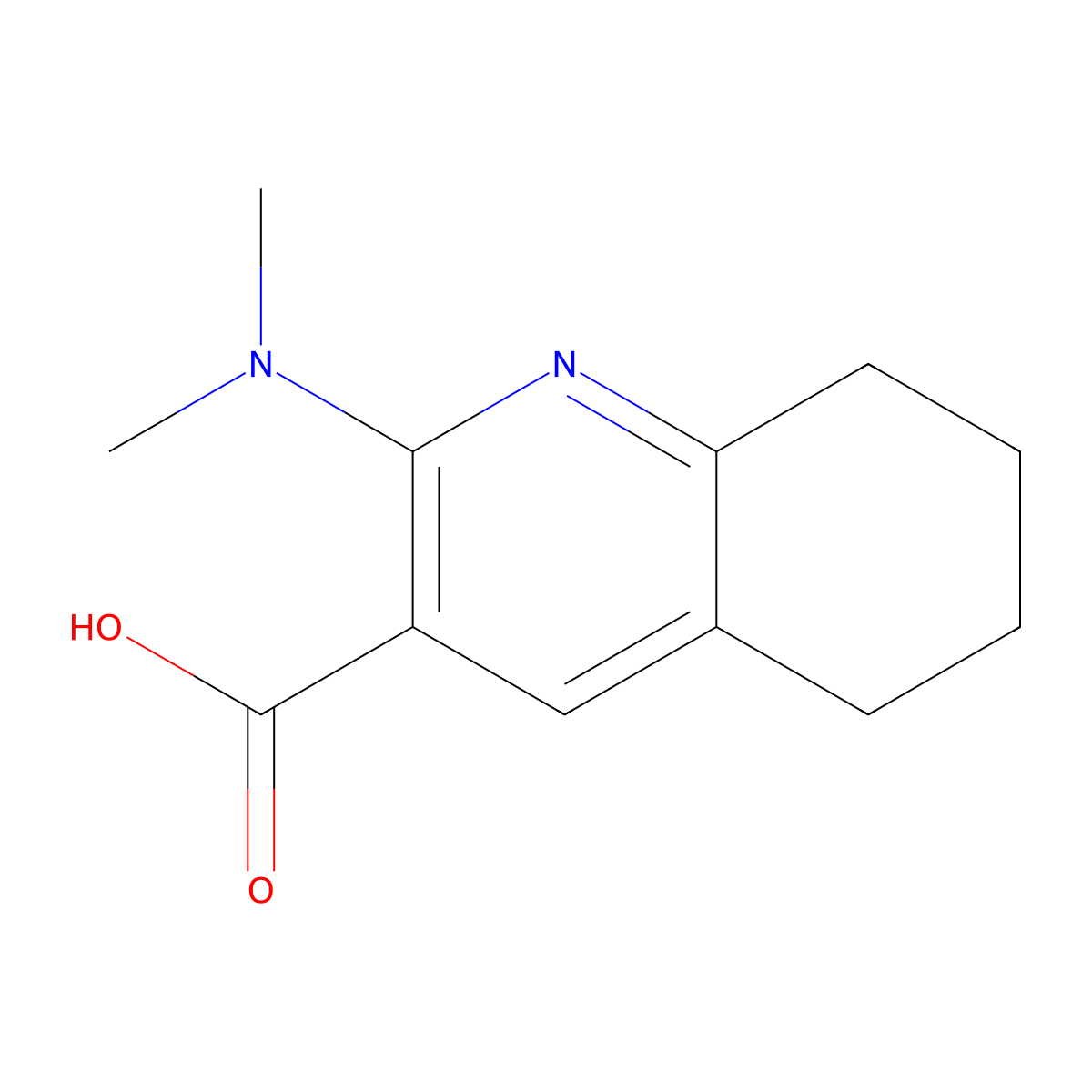 2-(Dimethylamino)-5,6,7,8-tetrahydroquinoline-3-carboxylic acid molecular structure, CAS 1250560-68-9