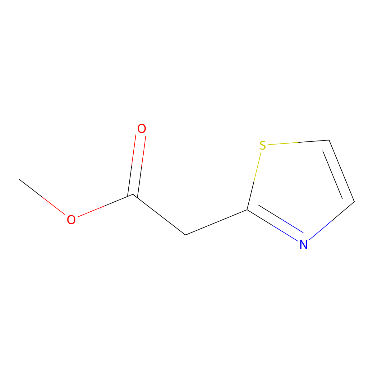 Methyl 2-(1,3-thiazol-2-yl)acetate molecular structure, CAS 1250561-86-4