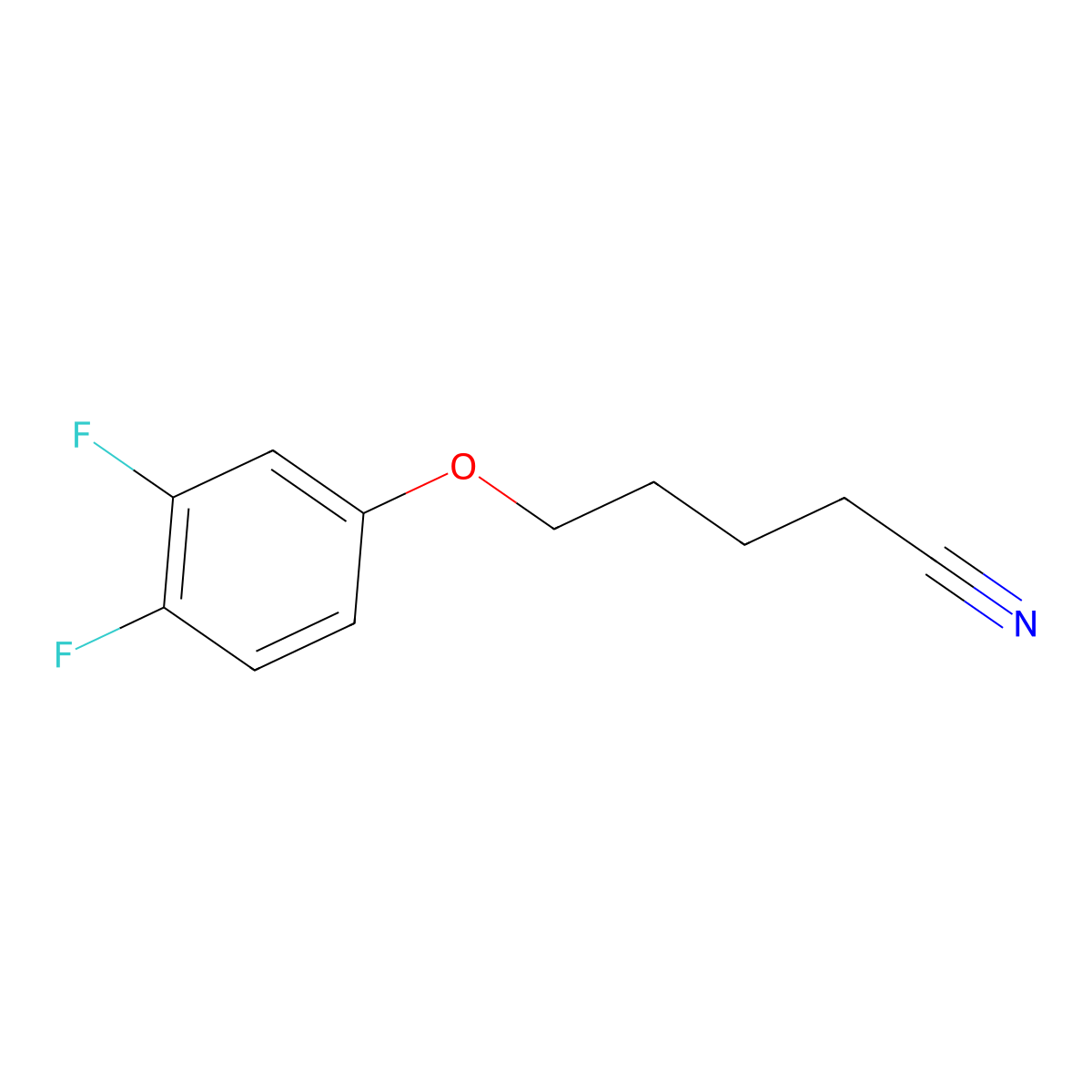 5-(3,4-Difluorophenoxy)pentanenitrile molecular structure, CAS 1250563-08-6