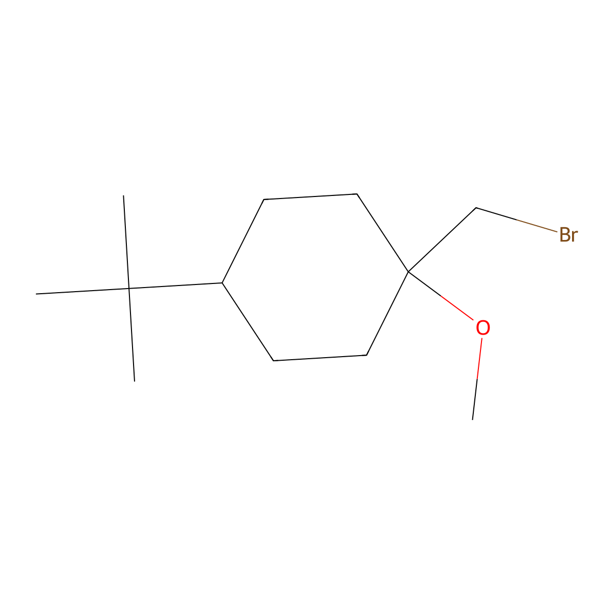 1-(Bromomethyl)-4-tert-butyl-1-methoxycyclohexane molecular structure, CAS 1250563-91-7