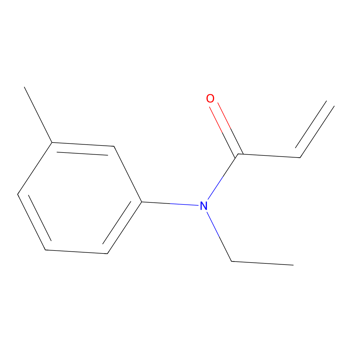 N-ethyl-N-(3-methylphenyl)prop-2-enamide molecular structure, CAS 1250564-14-7