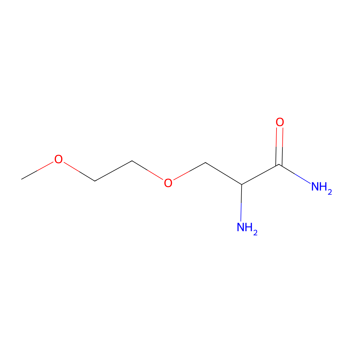2-Amino-3-(2-methoxyethoxy)propanamide molecular structure, CAS 1250564-15-8