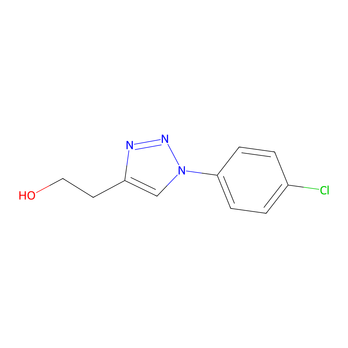 2-[1-(4-chlorophenyl)-1H-1,2,3-triazol-4-yl]ethan-1-ol molecular structure, CAS 1250564-48-7