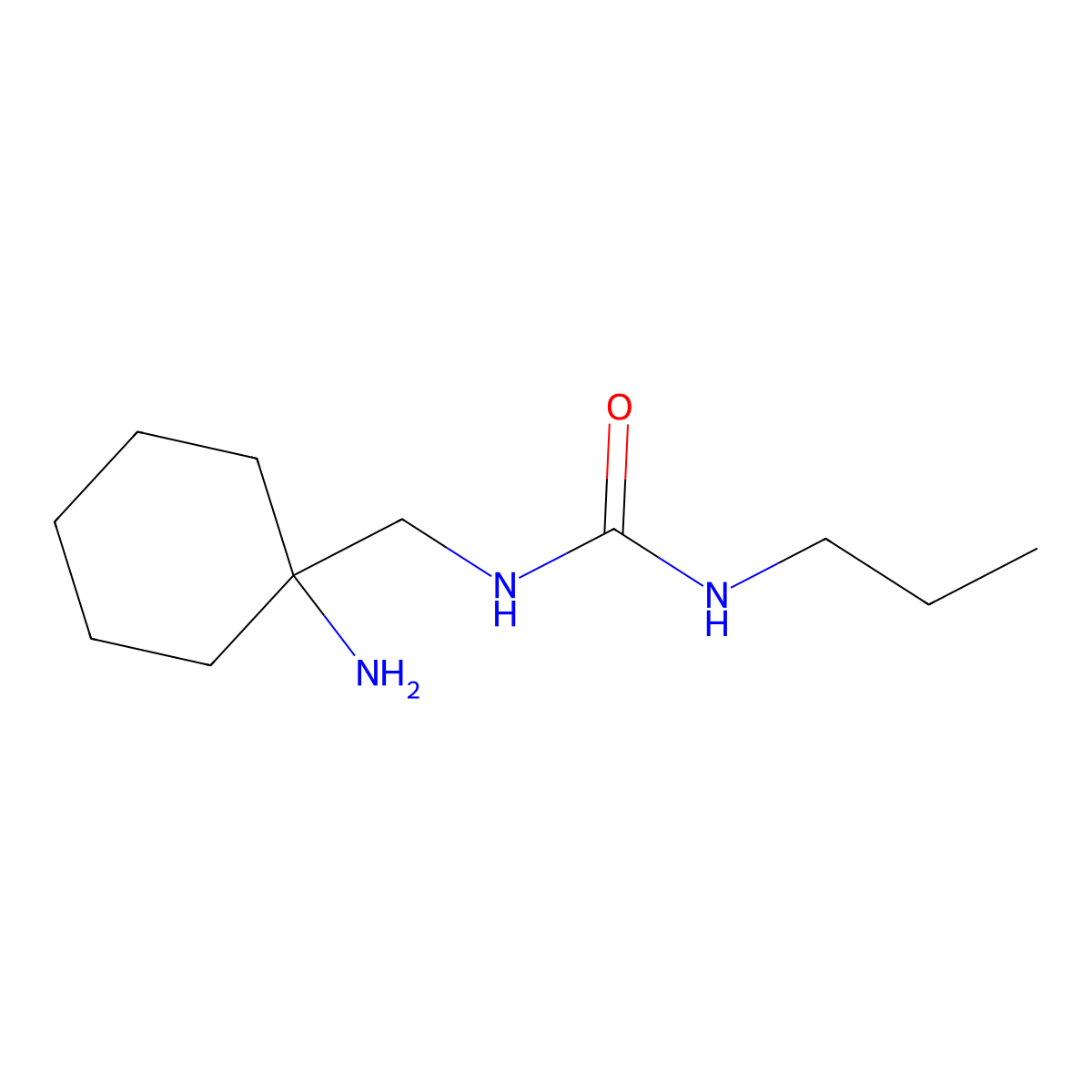 1-((1-Aminocyclohexyl)methyl)-3-propylurea molecular structure, CAS 1250564-70-5