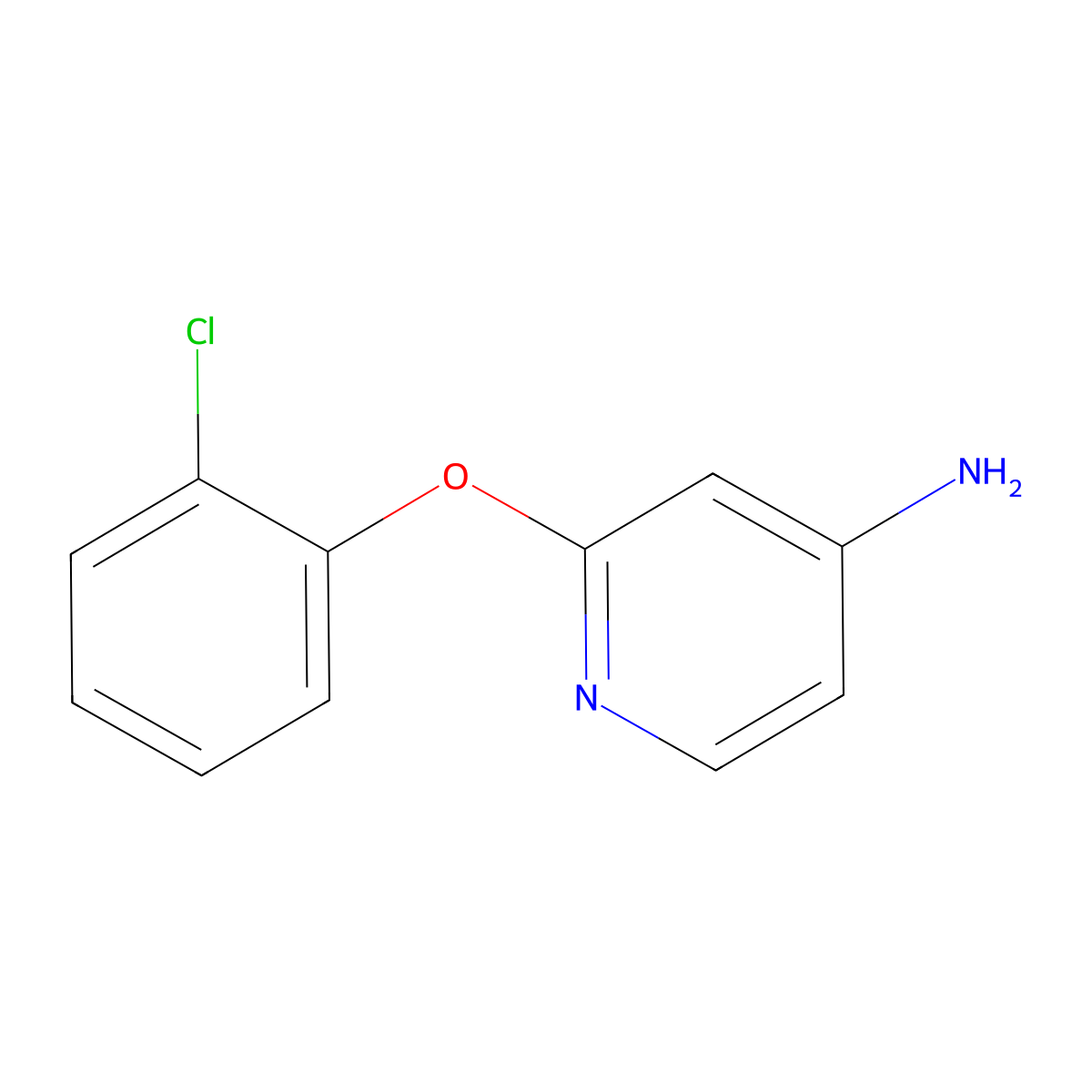 2-(2-Chlorophenoxy)pyridin-4-amine molecular structure, CAS 1250565-51-5
