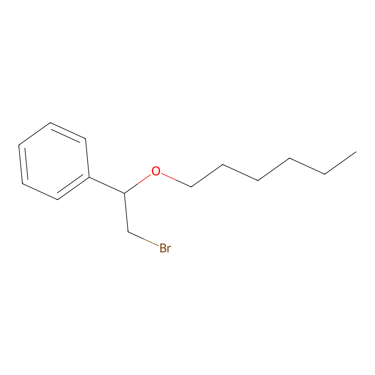 (2-Bromo-1-(hexyloxy)ethyl)benzene molecular structure, CAS 1250569-66-4
