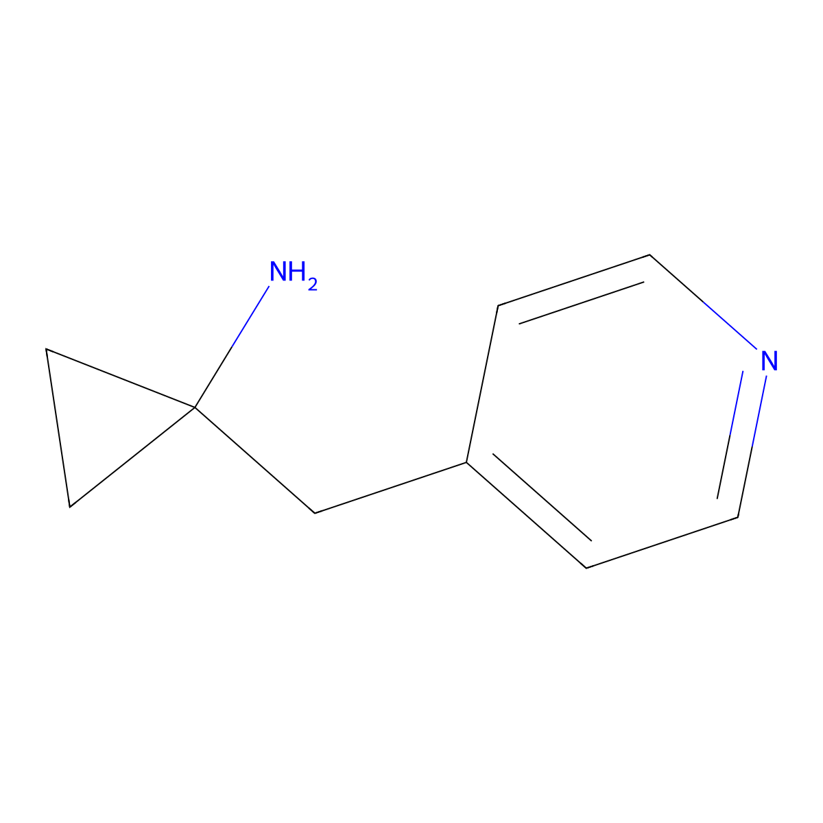 1-[(Pyridin-4-yl)methyl]cyclopropan-1-amine molecular structure, CAS 1250571-70-0