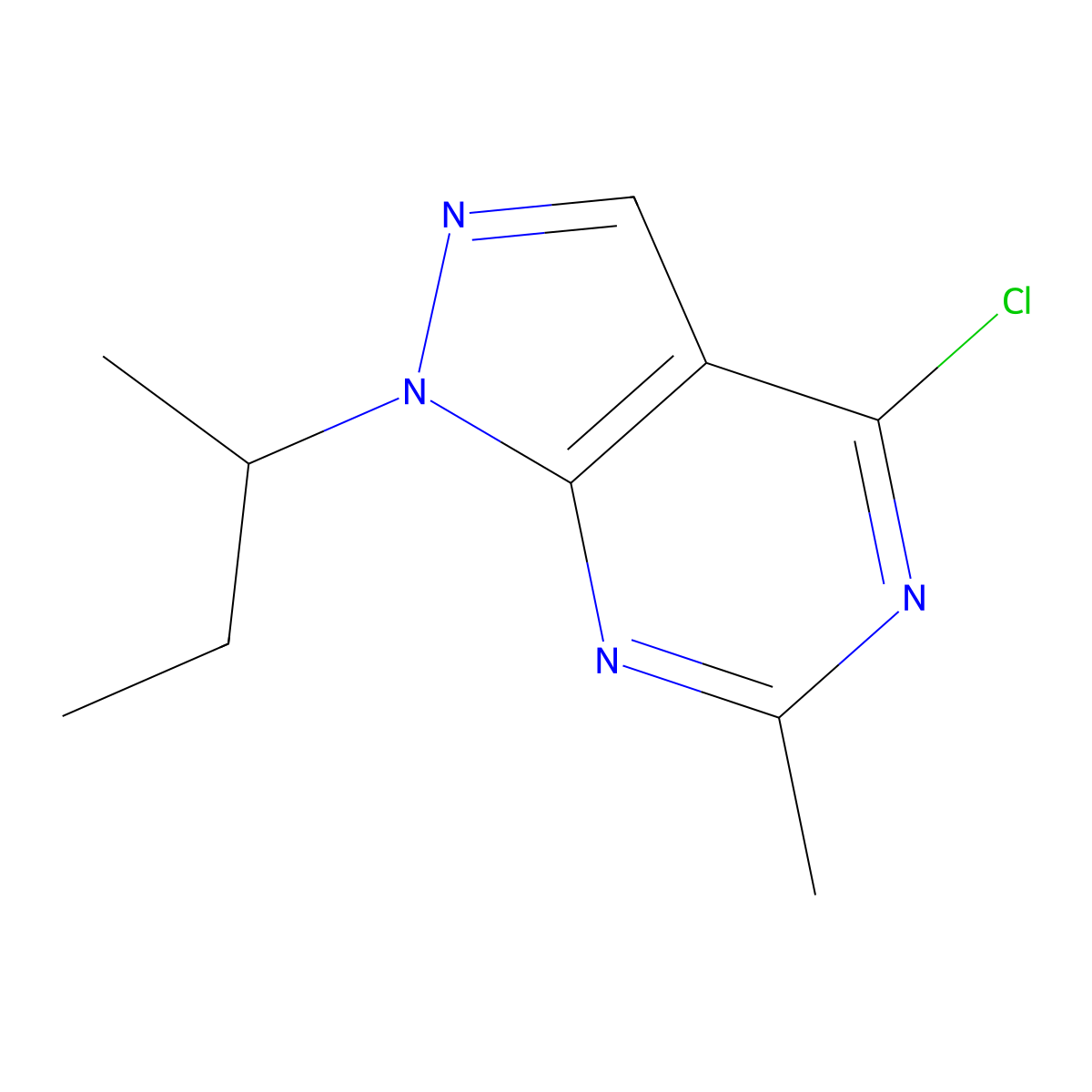 1-(Butan-2-YL)-4-chloro-6-methyl-1H-pyrazolo[3,4-D]pyrimidine molecular structure, CAS 1250573-81-9