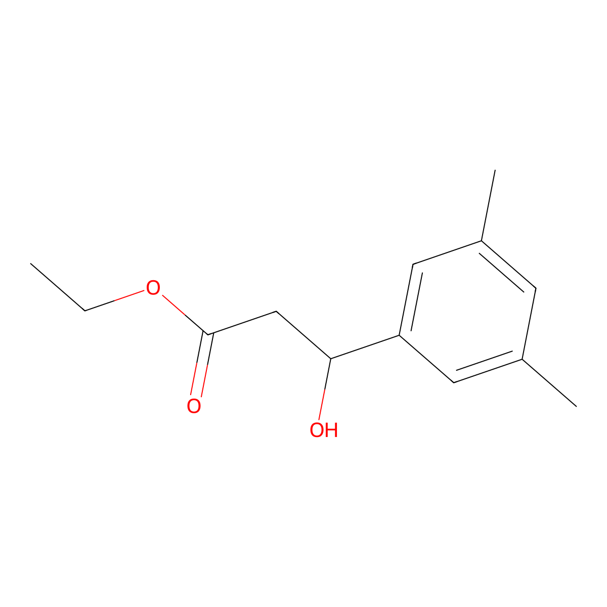 Ethyl 3-(3,5-Dimethylphenyl)-3-hydroxypropanoate molecular structure, CAS 1250573-99-9