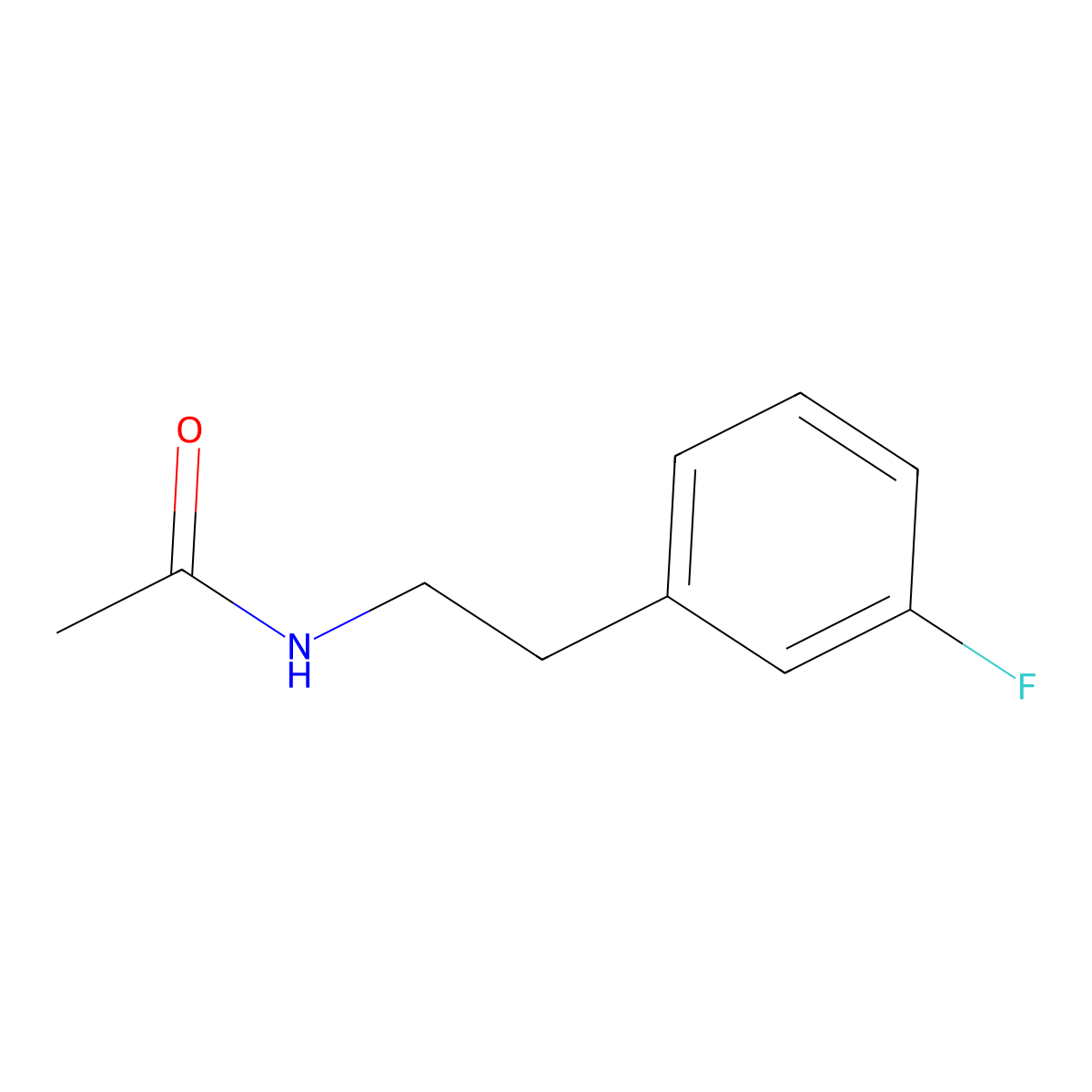 N-[2-(3-fluorophenyl)ethyl]acetamide molecular structure, CAS 125058-99-3