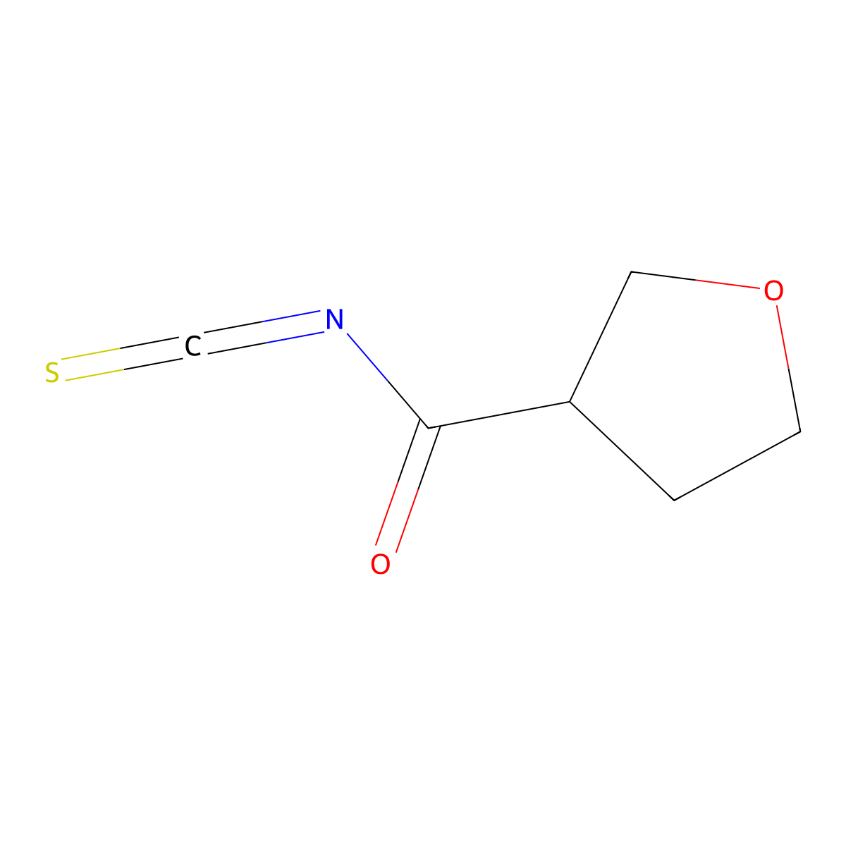 Oxolane-3-carbonyl isothiocyanate molecular structure, CAS 1250581-17-9