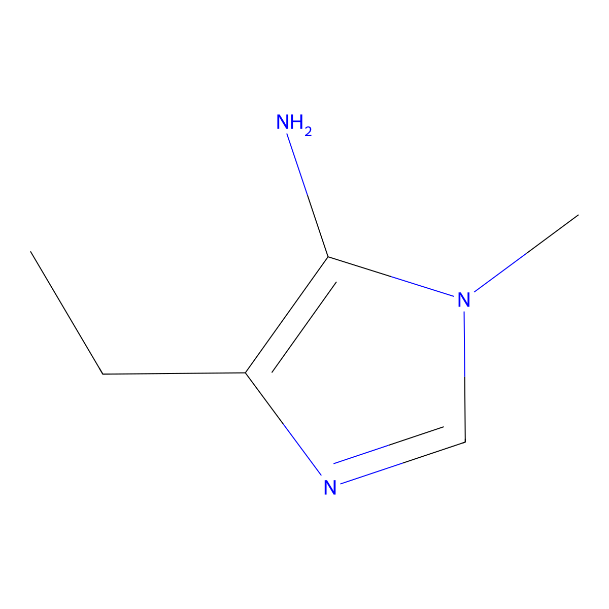 4-ethyl-1-methyl-1H-imidazol-5-amine molecular structure, CAS 1250583-94-8