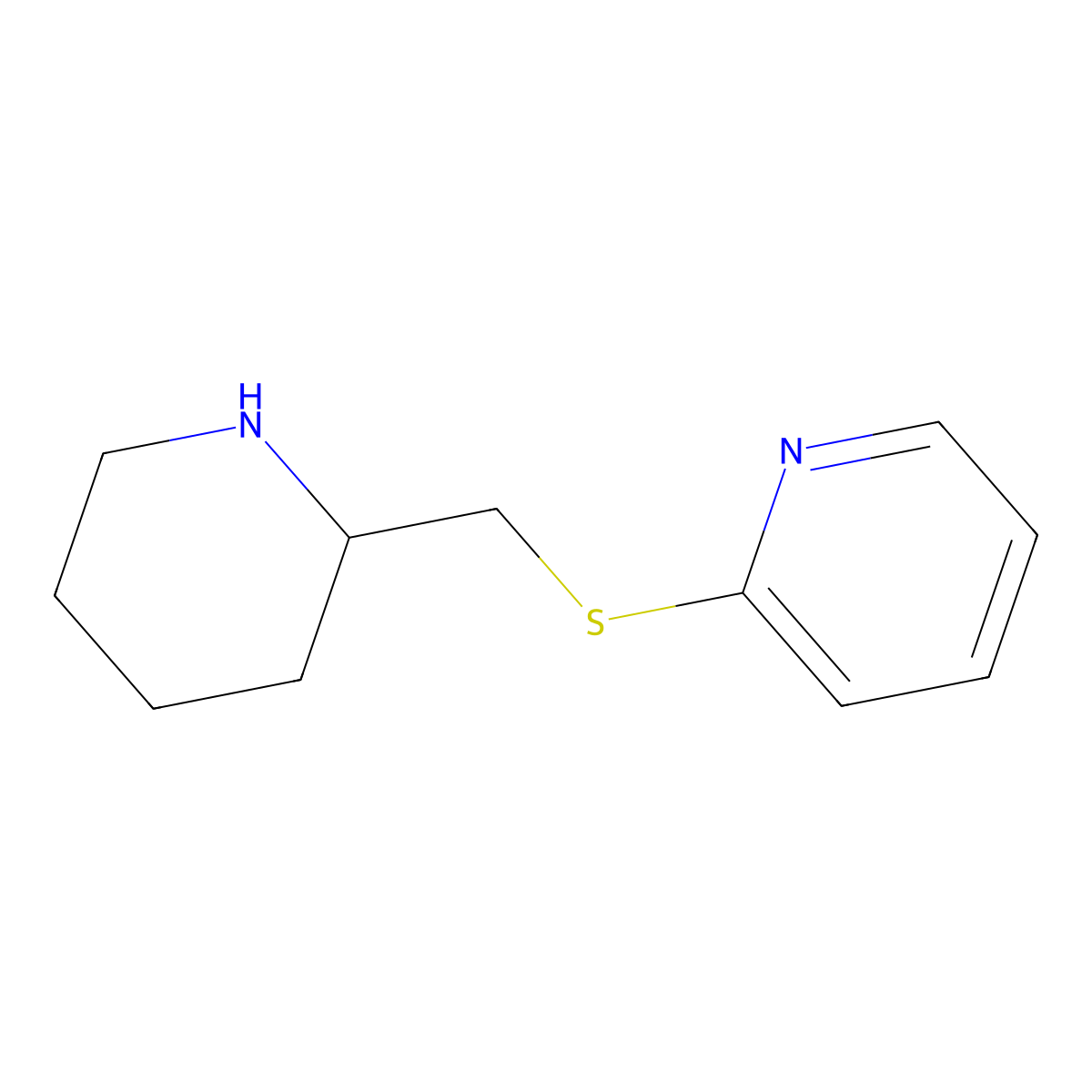 2-((Piperidin-2-ylmethyl)thio)pyridine molecular structure, CAS 1250586-27-6