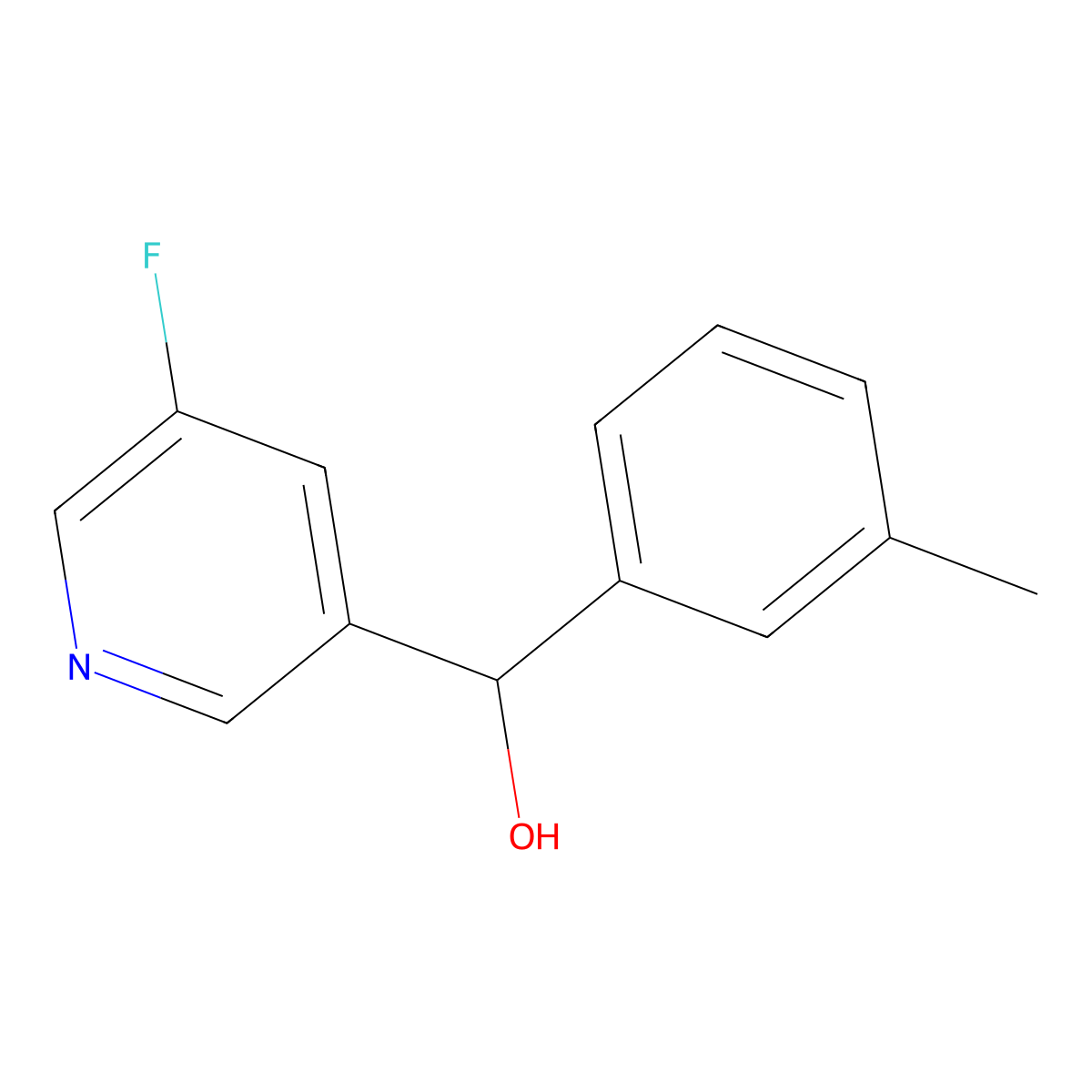 5-Fluoro-alpha-(3-methylphenyl)-3-pyridinemethanol molecular structure, CAS 1250587-78-0