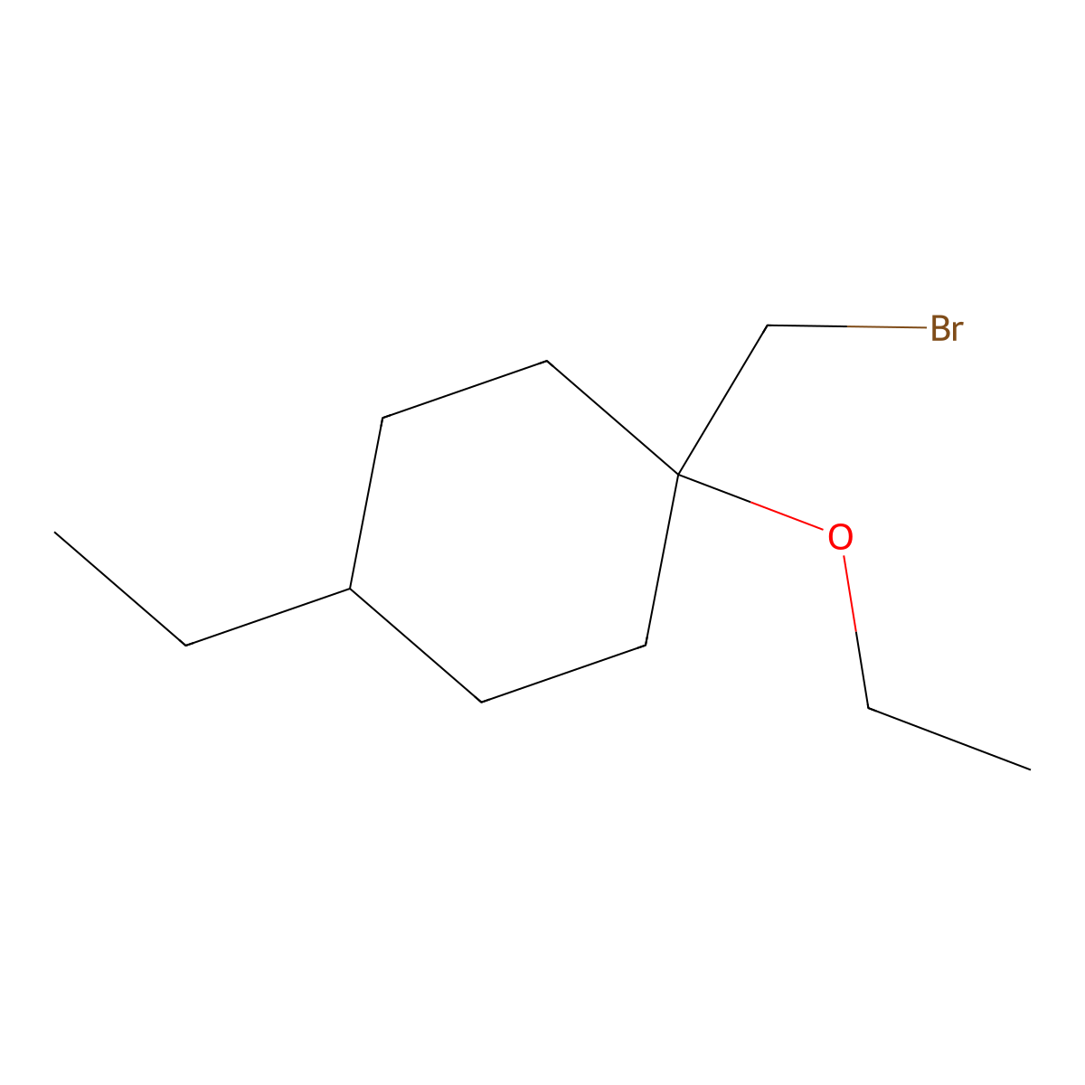 1-(Bromomethyl)-1-ethoxy-4-ethylcyclohexane molecular structure, CAS 1250588-41-0