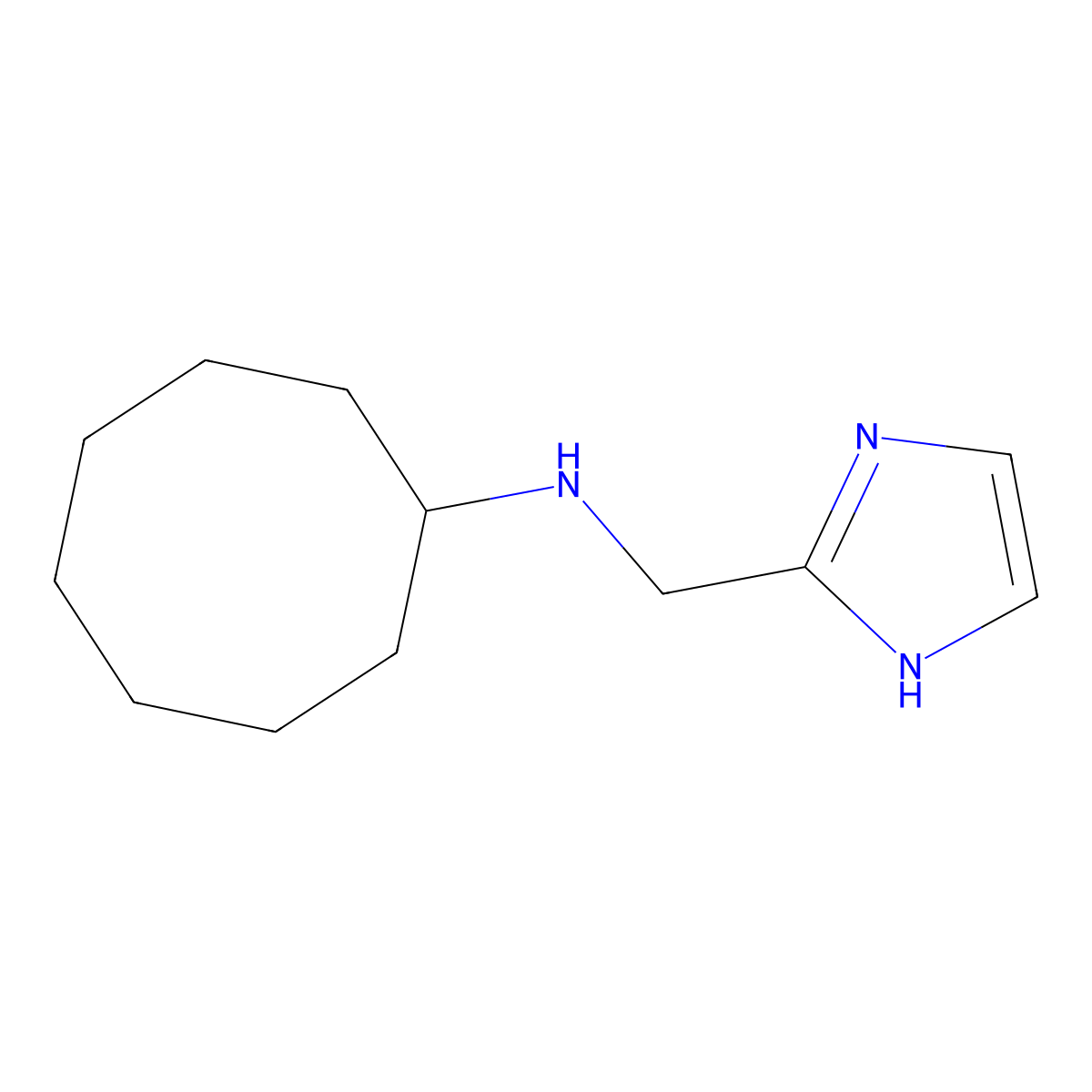 n-((1h-Imidazol-2-yl)methyl)cyclooctanamine molecular structure, CAS 1250589-27-5