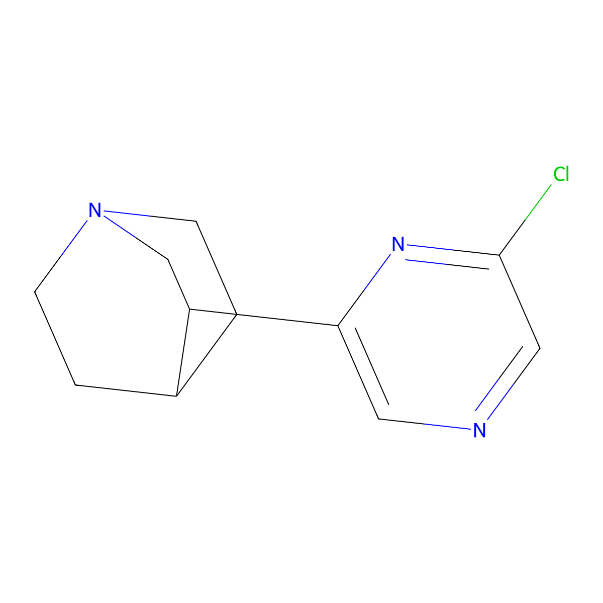 3-(6-Chloropyrazin-2-YL)quinuclidine molecular structure, CAS 125059-87-2