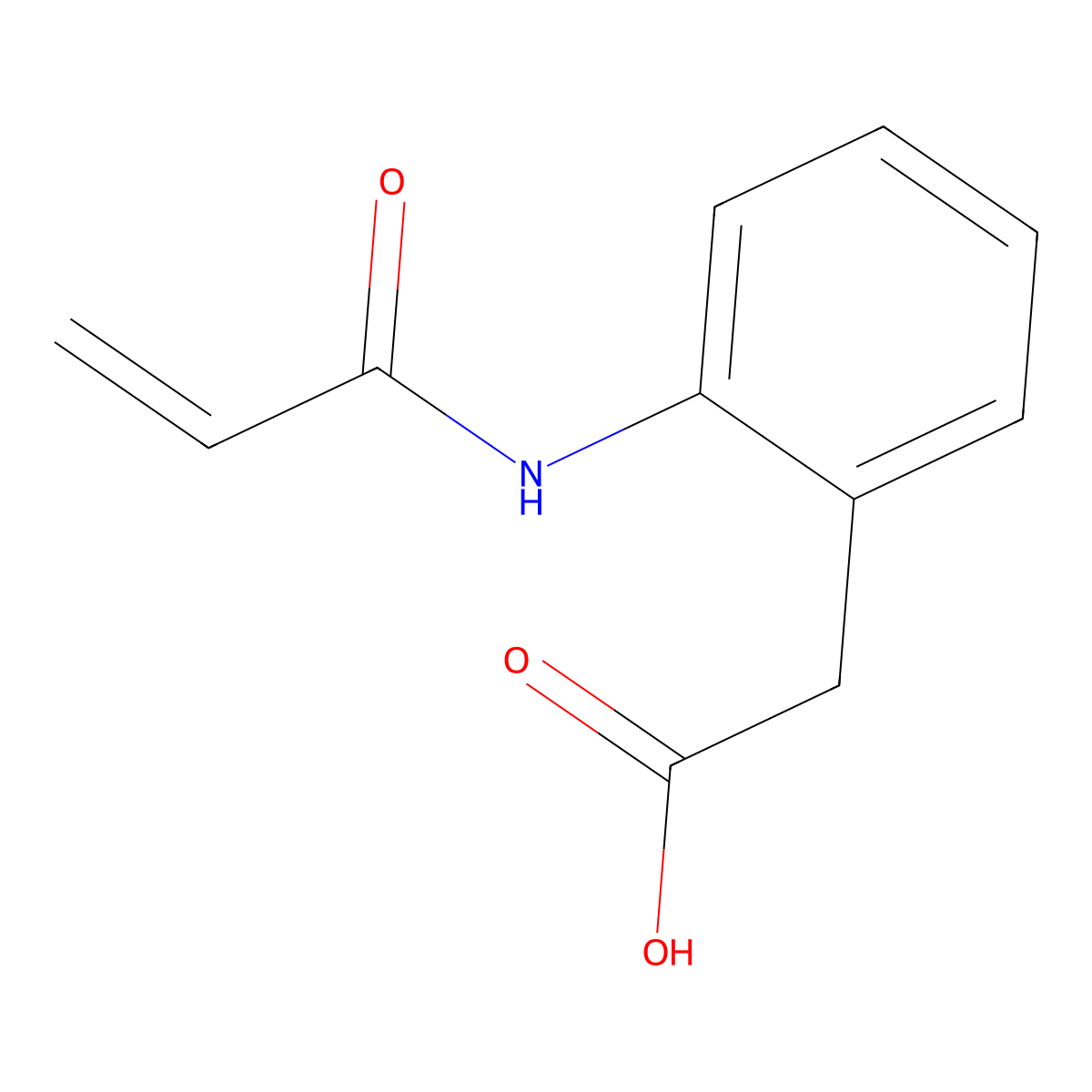 2-(2-(Prop-2-enamido)phenyl)acetic acid molecular structure, CAS 1250590-82-9