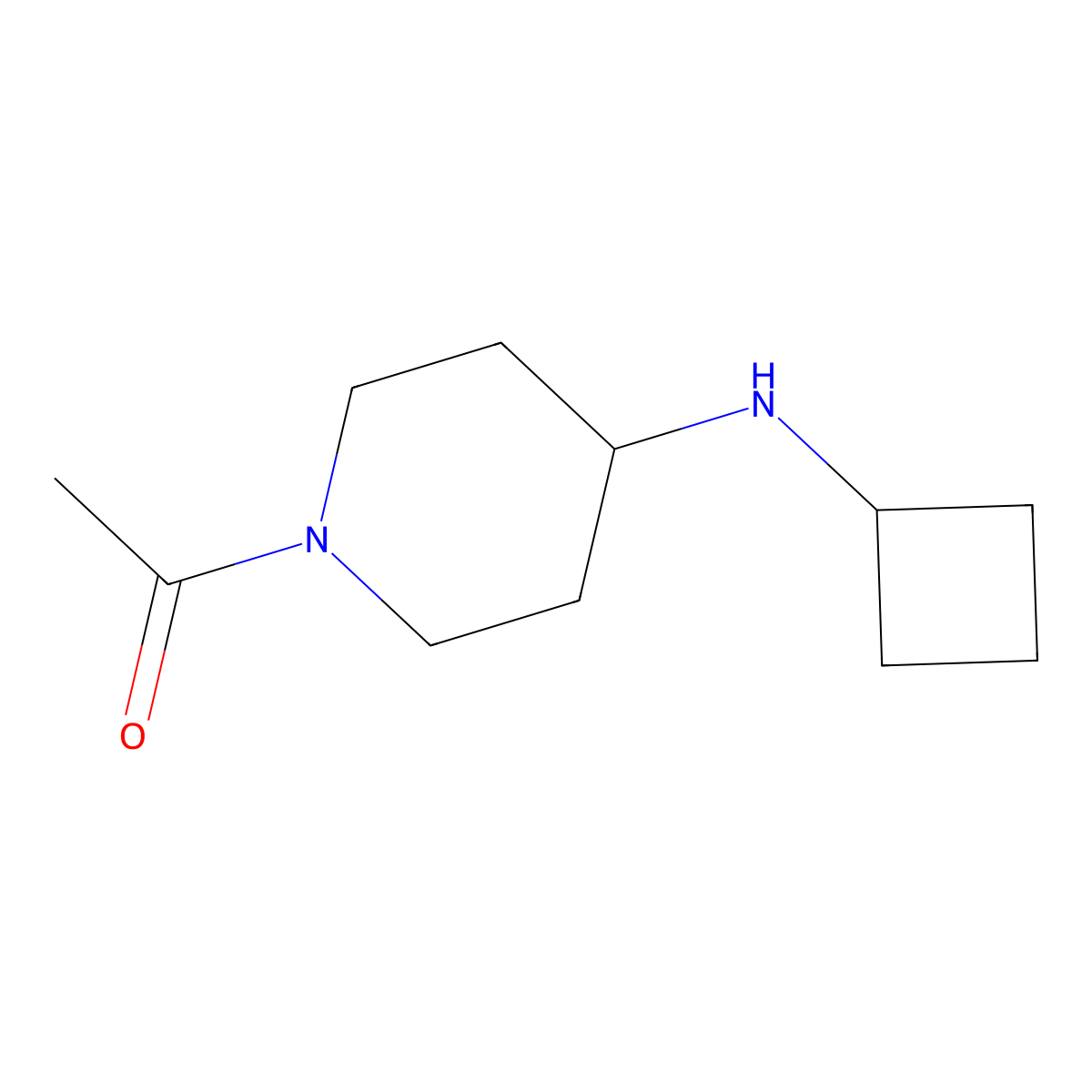 1-[4-(Cyclobutylamino)piperidin-1-yl]ethan-1-one molecular structure, CAS 1250595-50-6