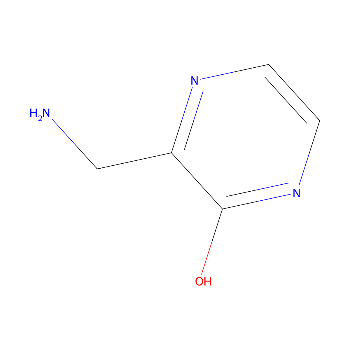 3-(Aminomethyl)pyrazin-2-ol molecular structure, CAS 1250597-57-9