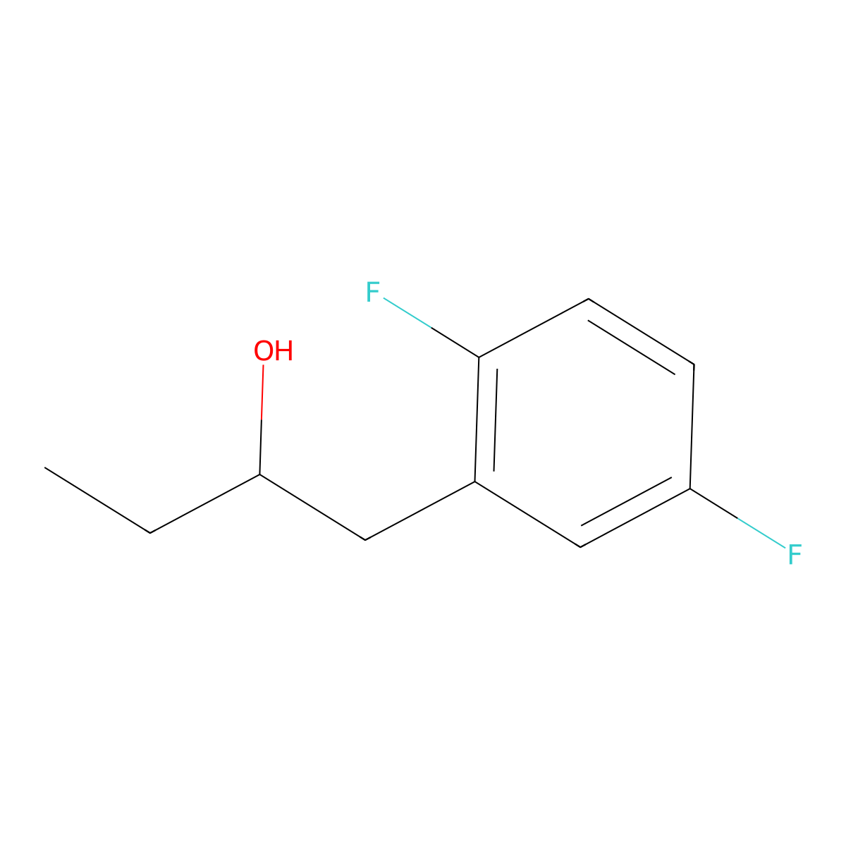1-(2,5-Difluorophenyl)butan-2-ol molecular structure, CAS 1250597-76-2