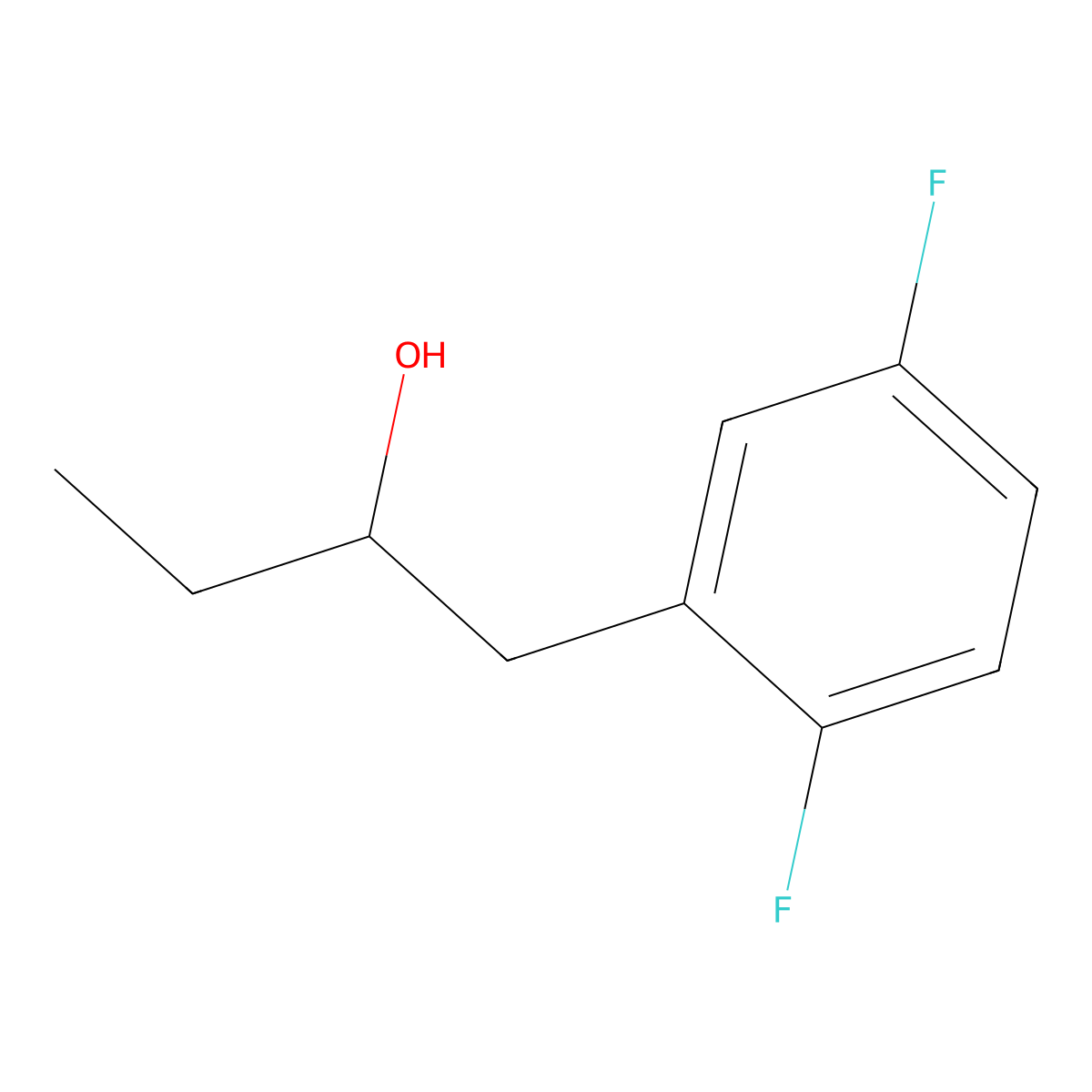 1-(2,5-Difluorophenyl)butan-2-ol molecular structure, CAS 1250597-76-2