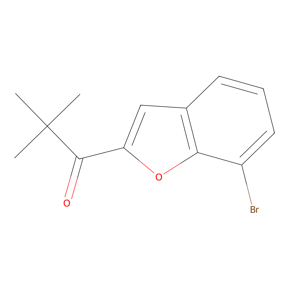 1-(7-Bromobenzofuran-2-yl)-2,2-dimethylpropan-1-one molecular structure, CAS 1250599-30-4