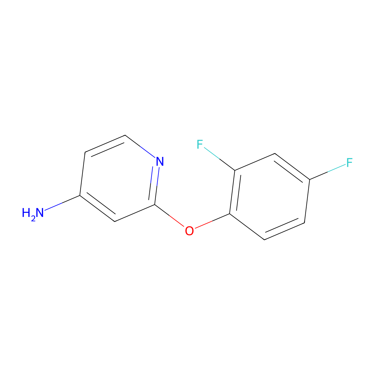 2-(2,4-Difluorophenoxy)pyridin-4-amine molecular structure, CAS 1250599-43-9