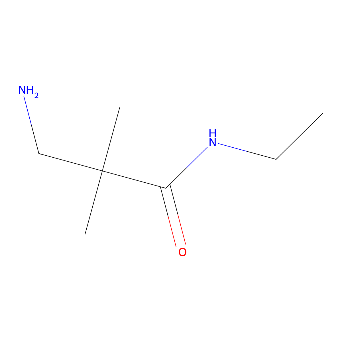 3-amino-N-ethyl-2,2-dimethylpropanamide molecular structure, CAS 1250599-62-2