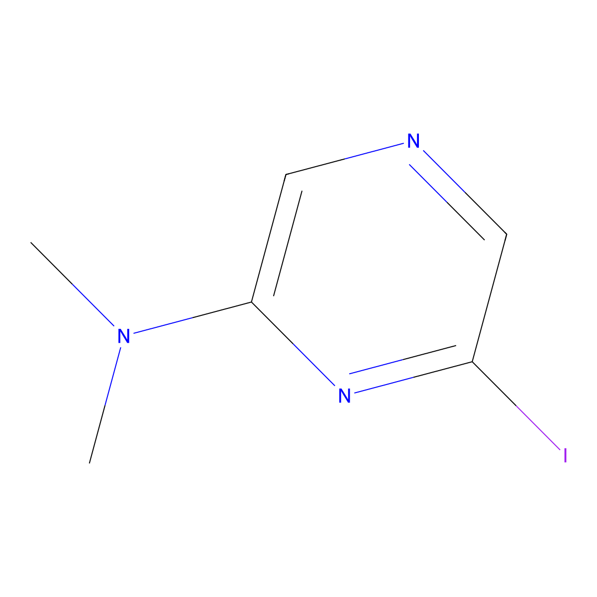 2-(N,N-Dimethylamino)-6-Iodopyrazine molecular structure, CAS 125060-66-4