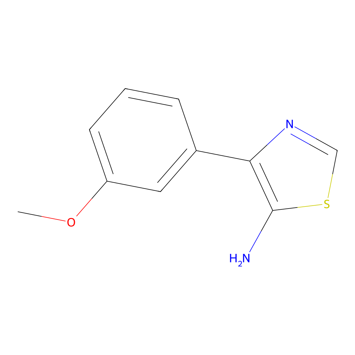 5-Amino-4-(3-methoxyphenyl)thiazole molecular structure, CAS 1250602-13-1