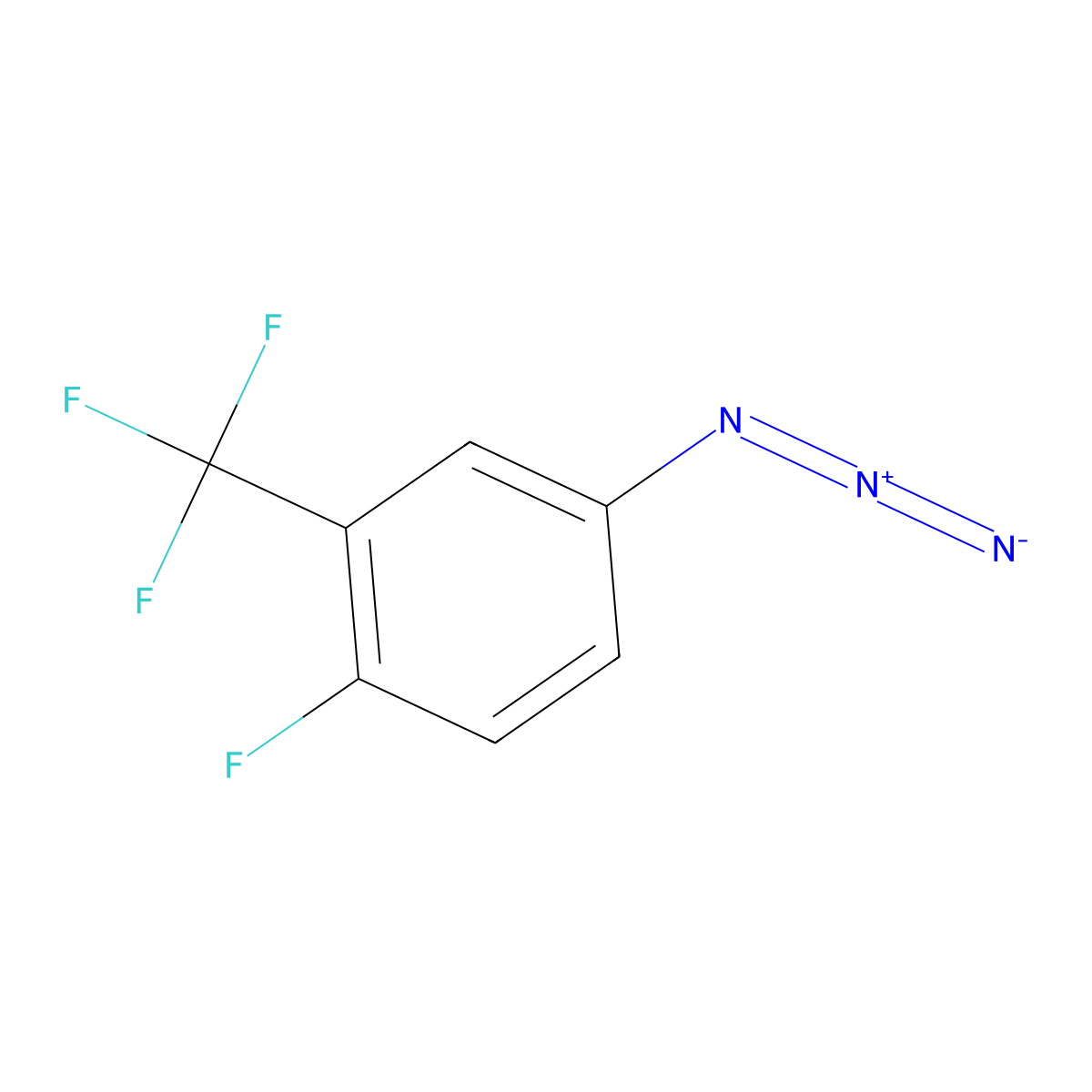 4-Azido-1-fluoro-2-(trifluoromethyl)benzene molecular structure, CAS 1250602-90-4