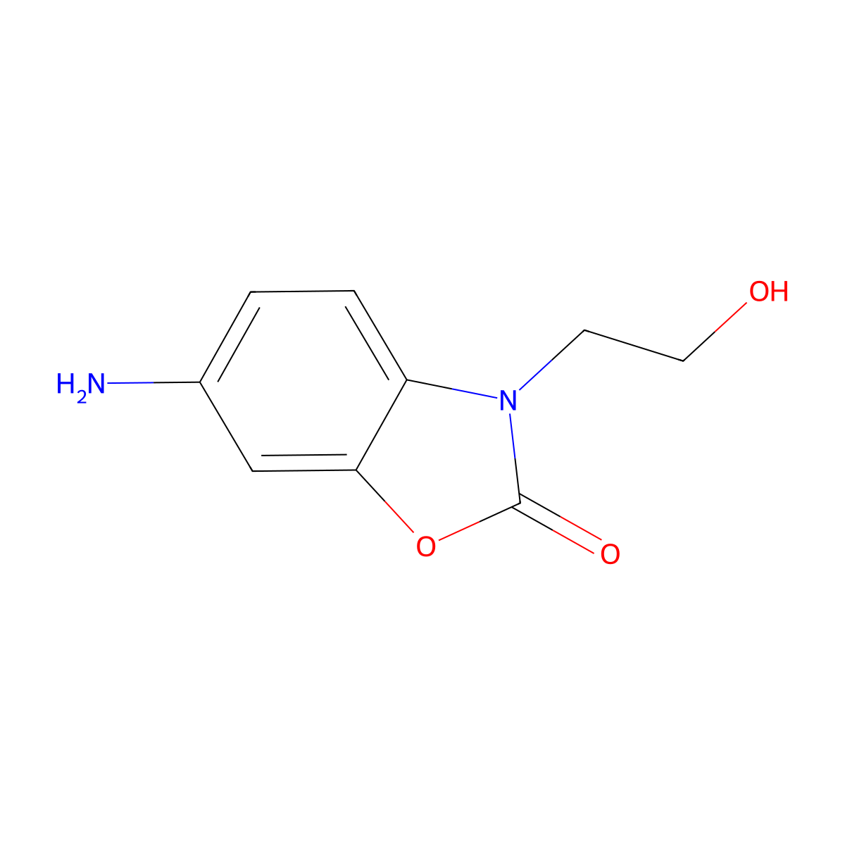 6-Amino-3-(2-hydroxyethyl)-2,3-dihydro-1,3-benzoxazol-2-one molecular structure, CAS 1250607-61-4