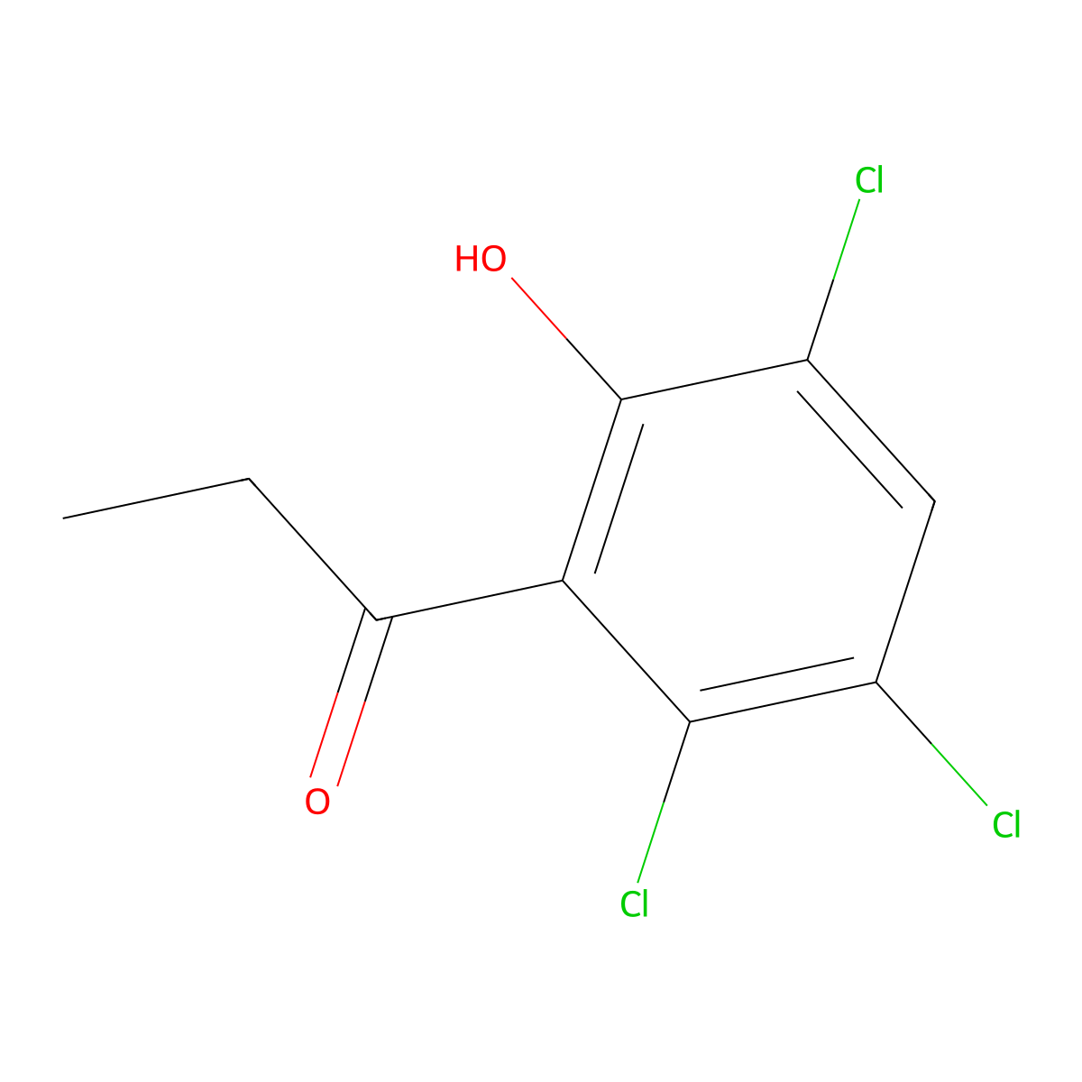 1-(2,3,5-Trichloro-6-hydroxyphenyl)propan-1-one molecular structure, CAS 1250611-06-3